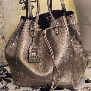 Ralph Lauren Gold Tote Bag